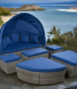 Joscelin 66.1'' Polyethylene (PE) Wicker Outdoor Patio Daybed
