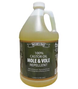 Nature's Mace Mole & Vole Repellent 1 Gallon Pure Castor Oil Concentrate Covers Up To 20.000 Sq Ft