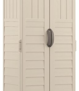Suncast Vertical Outdoor Storage Shed - Vanilla