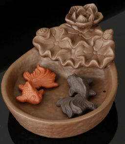 Fish Backflow Incense Waterfall Burner For Cones And Sticks - Porcelain
