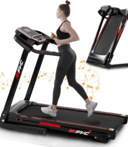 Folding Electric Treadmill With 3.5HP Motor. 300LBS Capacity And Incline