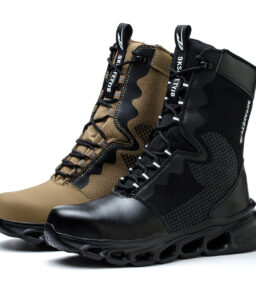 Extra High Top Leather Steel Toe Boots