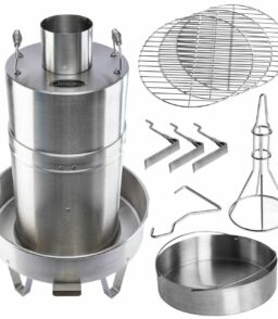 Orion Charcoal Cooker - Stainless Steel. 3 Cooking Grates