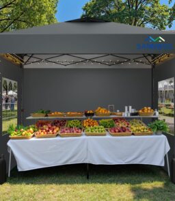 10x10 Commercial Pop-Up Canopy Tent With 3 Sidewalls - One Person Setup
