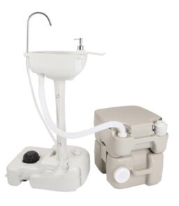 Miekor Portable Sink And Toilet Combo - 5Gal Hand Washing Station And 5.3 Gal Flushing Toilet