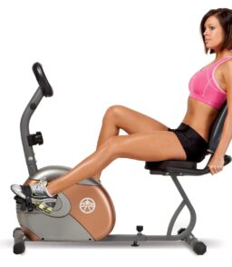 Marcy Recumbent Magnetic Exercise Bike With 8 Resistance Levels. Copper/Black - ME709