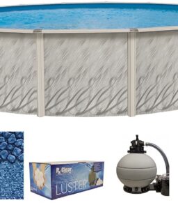 Lake Effect Pools Above-Ground Swimming Pool. 12' Round. 52 in Wall - Meadows