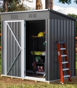 UFORIC Outdoor Storage Shed. 5 x 3 ft. Dark Gray