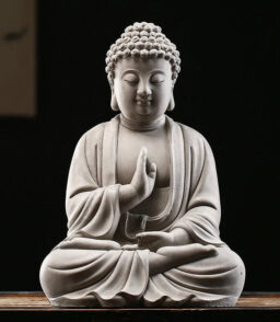Handmade Cement Buddha Statue. 30.0cm H x 17.5cm W x 20.0cm L