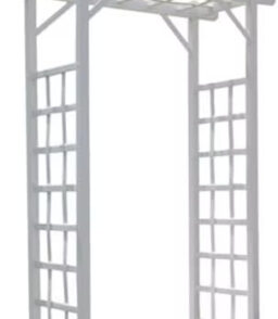 Dura-Trel PVC Garden Arbor. Elmwood. Mocha. 57in x 85in