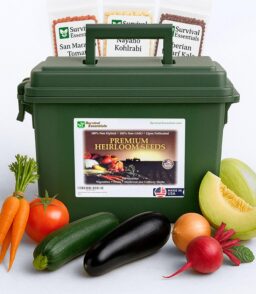 Non-GMO Heirloom Survival Seed Vault. 23 000 Open-Pollinated Vegetable. Herb And Fruit Seeds. 144 Varieties