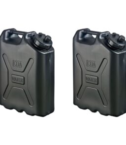 Scepter Heavy Duty Military Style Water Container. 5 Gallon. Black - 2 Pack