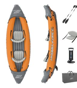 Bestway Inflatable Kayak Set With 2 Seats. Orange And Black - Hydro Force Lite Rapid X2