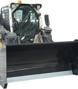 Skid Steer Single Box Snow Pusher Attachment. 48-Inch Inner Width - Universal Quick Attach