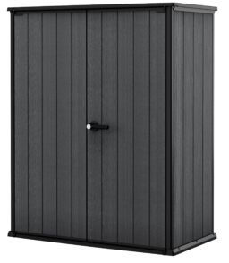Keter Cortina Alto Outdoor Storage Shed. 62.05 cu. Ft.. Graphite - Cortina Alto