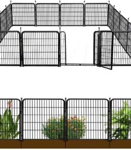 Getlay Garden Fence With Gate. 48 in H x 27 in L. 12 Panels. 26.6 Ft L