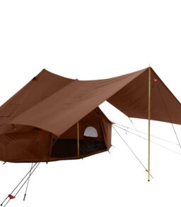 White Duck Outdoors Regatta Bell Tent Awning. Desert Red. 10 ft - Complete Canopy With Poles