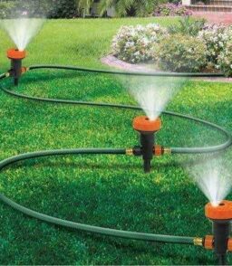 Domestify Portable Sprinkler Set - 3 Heads. 5 Spray Settings