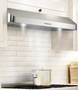 Everkitch 30 Inch Ducted Under Cabinet Range Hood. Stainless Steel. 400 CFM