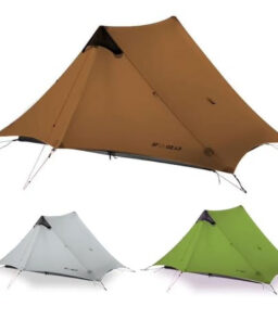 3F UL Gear Ultralight Hiking Tent. Khaki. 2 Person. 4 Season - Lanshan