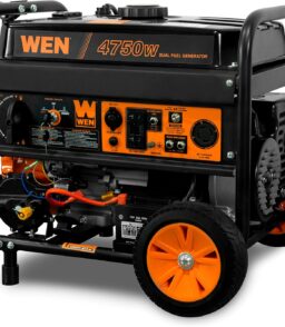 WEN Dual Fuel Portable Generator 4750-Watt 120V/240V With Wheel Kit And Electric Start - DF475T