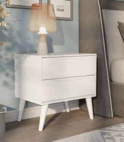 Bodo Mid-century Modern Wood 2-Drawer Nightstand by Carson Carrington