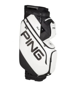 PING DLX Cart Bag. White. 15-Way Top. 15 Pockets - DLX