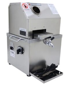 EQCOTWEA Electric Sugar Cane Juicer Press Machine With Three Stainless Steel Rollers