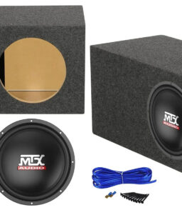 MTX Terminator TN12-04 12 400 Watt Car Audio Subwoofer With Rockville RBS12 Vented Enclosure