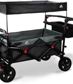 Foldable Child Carriage Wagon. Black. 220 Pounds