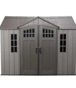 Lifetime 10 Ft x 8 Ft Reinforced Outdoor Storage Shed - Dual-Wall Polyethylene Construction
