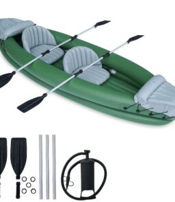Naipo 2 Person Inflatable Kayak With Aluminum Oars. Carry Bag. Patch And Air Pump - 125.9 x 41.3 x 23.6 Inches