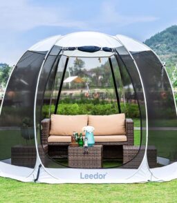 Leedor Screen House Tent Outdoor Canopy 10' x 10' x 7' H Gray